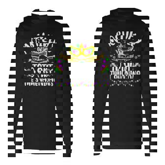 Most Likely To Start All The Shenanigans Family Mardi Gras Long Sleeve T-Shirt - Thegiftio