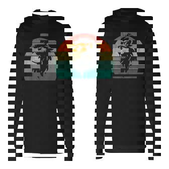 Lion Retro Multi-Colour Sunset Lion Motif S Langarmshirts - Geschenkecke