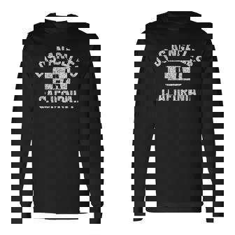 Los Angeles La California Gym Style Distressed Print T-shirt à manches longues - Cadeauxyz