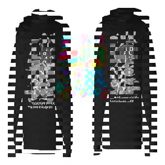 LOVE Apple Pencil Assistant Principal Life Easter Long Sleeve T-Shirt - Monsterry