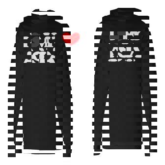 I Love My Asia I Heart My Asia Long Sleeve T-Shirt - Monsterry