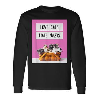 Love Cats Hate S Against Right Lives Matter Langarmshirts - Geschenkecke