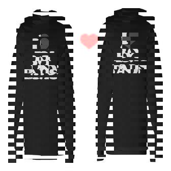 I Love Heart Boy Bands T-shirt à manches longues - Cadeauxyz