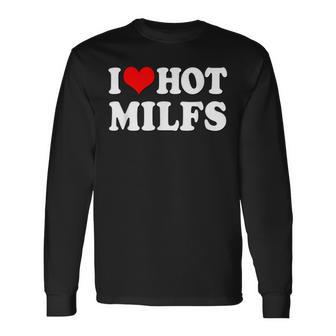 I Love Hot Milfs I Heart Hot Milfs Couple Set Langarmshirts - Geschenkecke