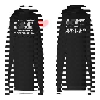 I Love My Sweet Pea I Heart My Sweet Pea Long Sleeve T-Shirt - Monsterry