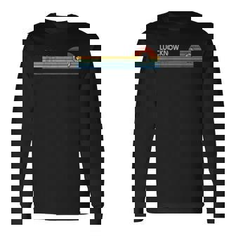 Lucknow India Uttar Pradesh Retro 70s 80 Retrowave Aesthetic Long Sleeve T-Shirt - Monsterry