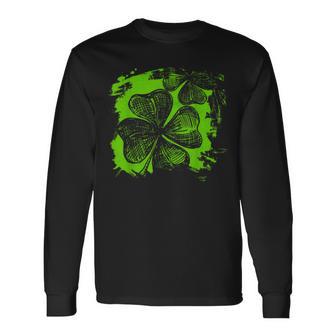 Lucky Charm Four Leaf Clover Irish Clover S Langarmshirts - Geschenkecke