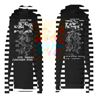 Where Them Fans At Boots On The Ground Line Dancing Queens Long Sleeve T-Shirt | Seseable CA