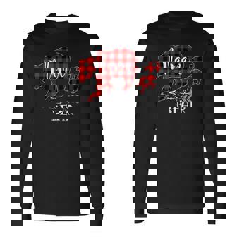 Mama Bear Buffalo Red Plaid Christmas Pajama Family Outfits Long Sleeve T-Shirt - Monsterry