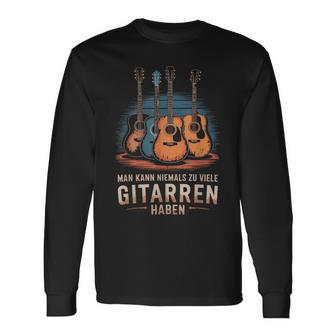 Man Kann Niemals Zuiele Gitarren Haben Gitarrist Langarmshirts - Geschenkecke