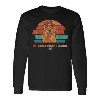 Mb Vintage Best Golden Retriever Grammy Ever Dog Pets Lovers Long Sleeve T-Shirt - Thegiftio UK