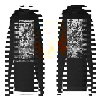 Mech Assault Futuristic Urban Warfare Japanese Battle Art Tank Top Long Sleeve T-Shirt - Monsterry