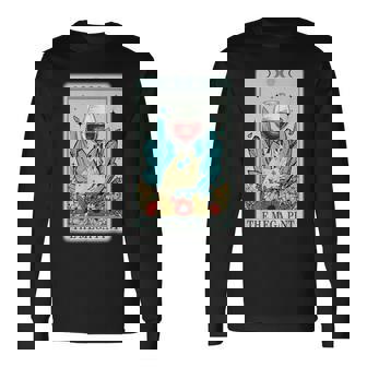 The Mega Pint Tarot Card Halloween Hearsay Wine Goth Long Sleeve T-Shirt - Monsterry