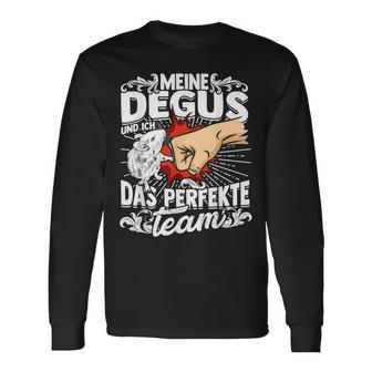 Meine Degus And Ich Das Perfekte Team Shrauchrat Degu Langarmshirts - Geschenkecke