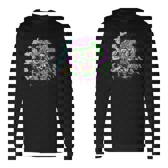 Merging Zombie Head Long Sleeve T-Shirt - Monsterry