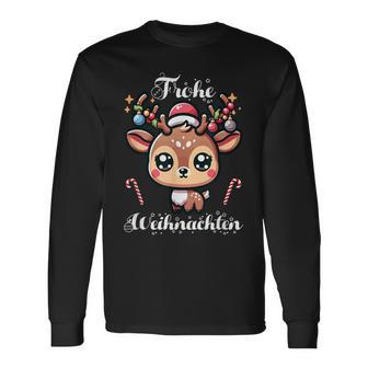 Merry Christmas Cute Reindeer Winter Christmas Langarmshirts - Geschenkecke