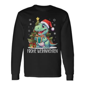 Merry Christmas Family Children's Dinosaur T Rex Christmas Langarmshirts - Geschenkecke