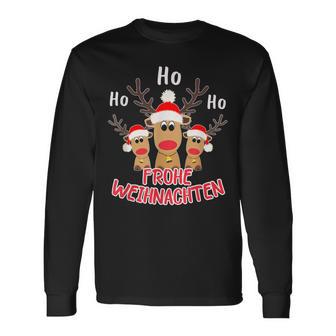 Merry Christmas Reindeer Ho Ho Ho Elk Christmas Langarmshirts - Geschenkecke