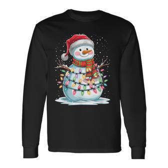 Merry Christmas Snowman Christmas Winter Xmas Eve Langarmshirts - Geschenkecke