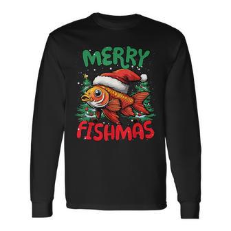 Merry Fishmas Fish Christmas Langarmshirts - Geschenkecke