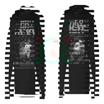 Merry Hissmas Possum Opossum Christmas Xmas Long Sleeve T-Shirt - Monsterry