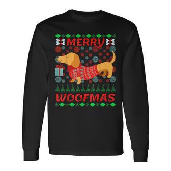 Merry Woofmas Dachshund Christmas Jumper Langarmshirts - Geschenkecke