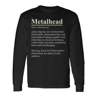 Metalhead Dictionary Definition For Fans Of Heavy Metal Langarmshirts - Geschenkecke