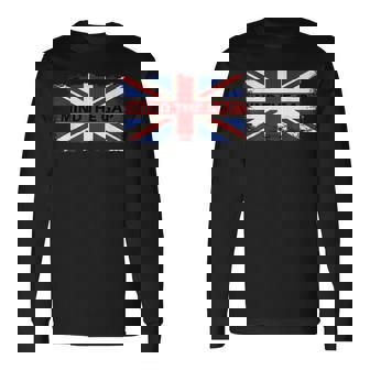 Mind The Gap Union Jack London Flag British Britain T-Shirt Long Sleeve T-Shirt - Monsterry