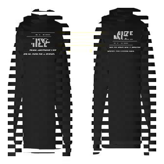 Minze Der Mann Der Mythos Die Legende Name Komisch T-shirt à manches longues - Cadeauxyz