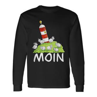 Moin North Sea Lighthouse Motif I North Sea Island Sheep Langarmshirts - Geschenkecke