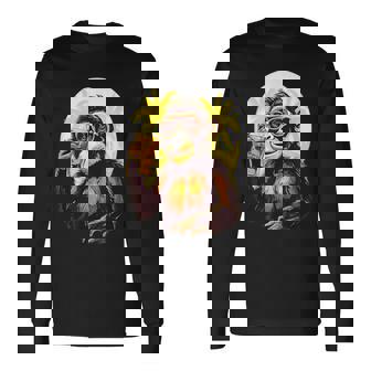 Mono Bebiendo Cerveza Bebedor De Cerveza Divertido Gorila Borracho Sim Camiseta de manga larga - Regaloses