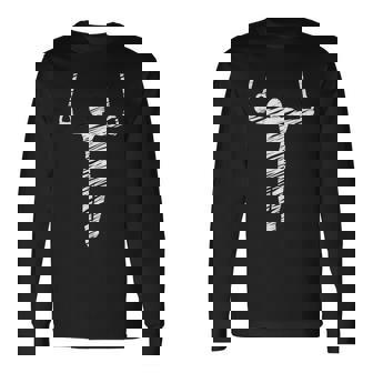 Motif Gymnastics Gymnast Gymnastics Fan Vintage Long Sleeve T-Shirt - Monsterry