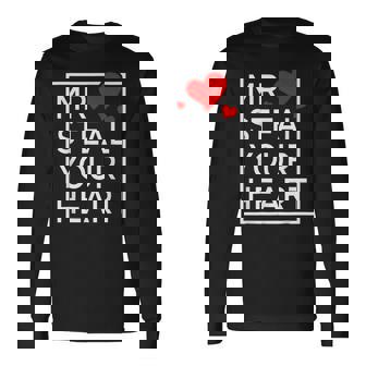 Mr Steal Your Heart Valentines Day For Toddler Boys Son Long Sleeve T-Shirt - Seseable