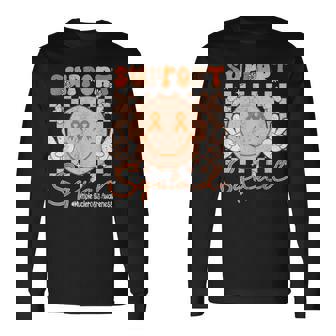 Multiple Sclerosis Awareness Ms Awareness Support Smile Face Long Sleeve T-Shirt - Seseable