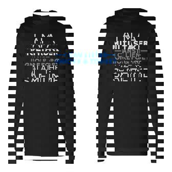 I Am A Multitarea I Can Listen Ignore And Forget Camiseta de manga larga - Regaloses