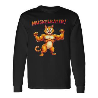 Muscle Soreness Cat Fitness With Cat Motif Langarmshirts - Geschenkecke