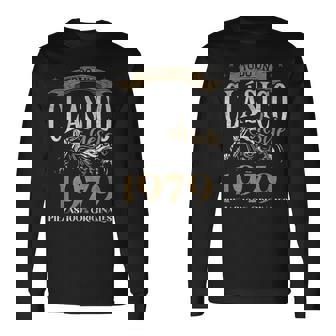 Nacido En 1979 45 Años Cumpleaños Moto Biker Hombre Motero Camiseta de manga larga - Regaloses