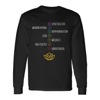 Namaste Yoga 7 Chakras Meditation S Langarmshirts - Geschenkecke