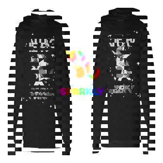 Neurodivergent Neurosparkly Neurodivergence Unicorn Adhd Asd Long Sleeve T-Shirt | Seseable UK