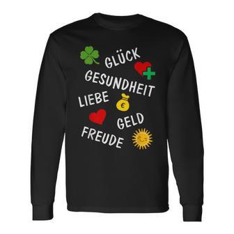 New Year's Eve Birthday New Year Outfit Wishes Lucky Charm Langarmshirts - Geschenkecke