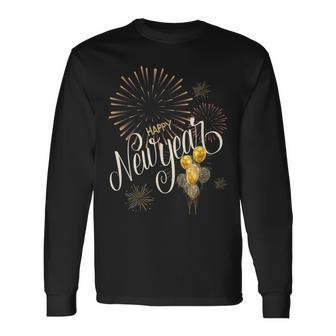 New Year's Eve Fireworks Happy New Year 2024 Langarmshirts - Geschenkecke