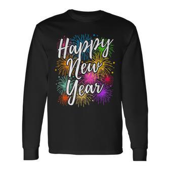 New Year's Eve Party Outfit Decoration Fireworks New Year Happy New Year Langarmshirts - Geschenkecke