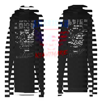Nightmares Outfits Vintage American Flag Dream Long Sleeve T-Shirt | Mazezy