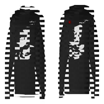 Ninja In Chinese Calligraphy Characters T-Shirt Long Sleeve T-Shirt - Monsterry