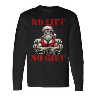 No Lift No Fitness Santa Muscle Christmas Langarmshirts - Geschenkecke