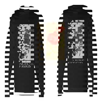 No Regrets Rose In Red Rose Sad Aesthetic Grunge Long Sleeve T-Shirt - Monsterry