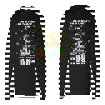 Noob & Professional Gamer Will Do Chores For Robux Long Sleeve T-Shirt | Mazezy