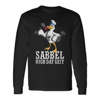 With North German Seagull Plattdeutsch Norden Langarmshirts - Geschenkecke