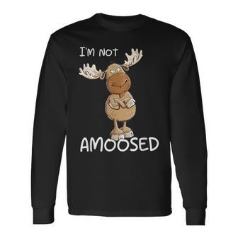 Not Amoosed Moose I Nö Fun Elk Word Game I No Statement Langarmshirts - Geschenkecke