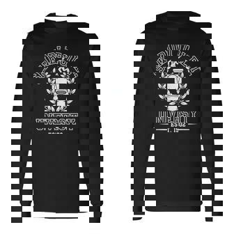 Novedad Divertida De Skibidi Toilet University Camiseta de manga larga - Regaloses